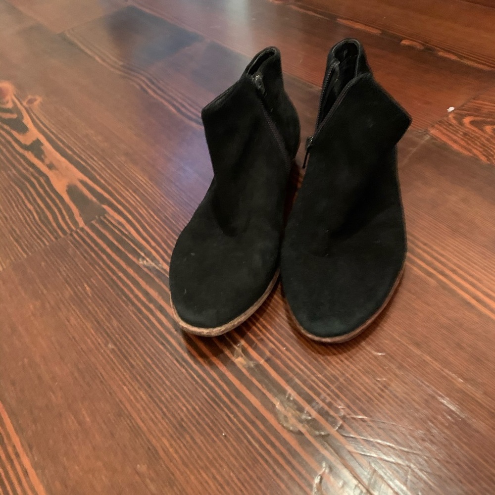 Black suede booties